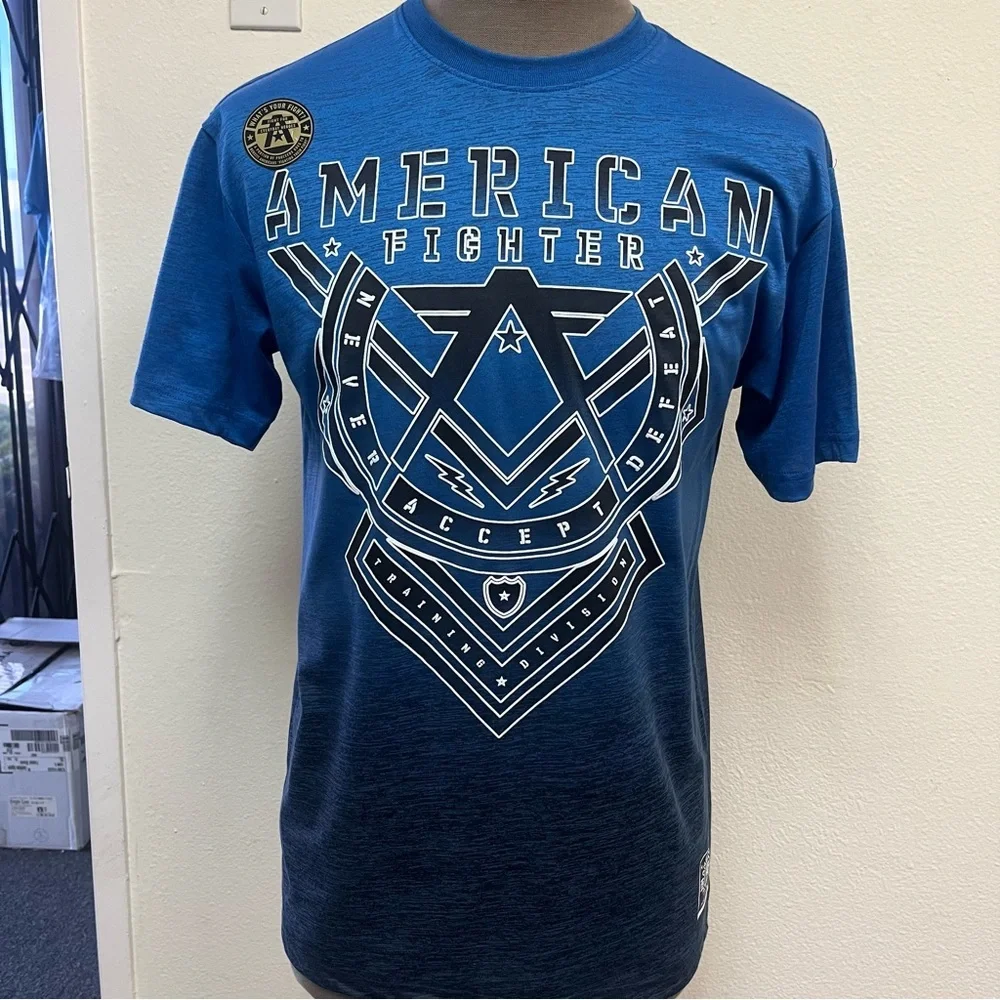 American Fighter Men's Navy & White Geometric Graphic Tee